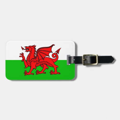 Welsh Red Dragon Wales Flag Luggage Tag