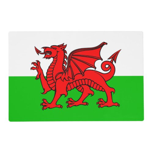 Welsh Red Dragon Wales Flag Placemat