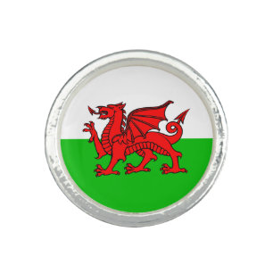Welsh Red Dragon Wales Flag Ring