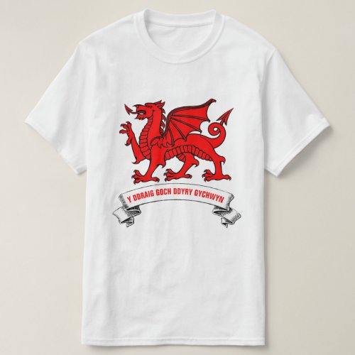 Welsh Red Dragon With Slogan T_Shirt