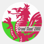 Welsh Rugby Grand Slam! 2008 Sticker at Zazzle