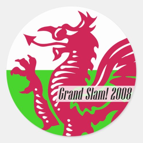 Welsh Rugby Grand Slam 2008 Sticker