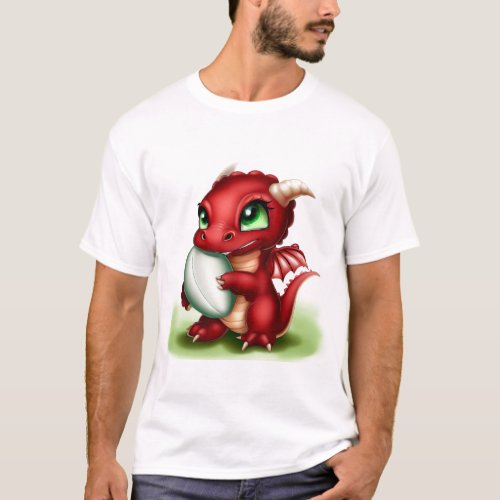 Welsh Rugby Playing Dragon Mens T_Shirt