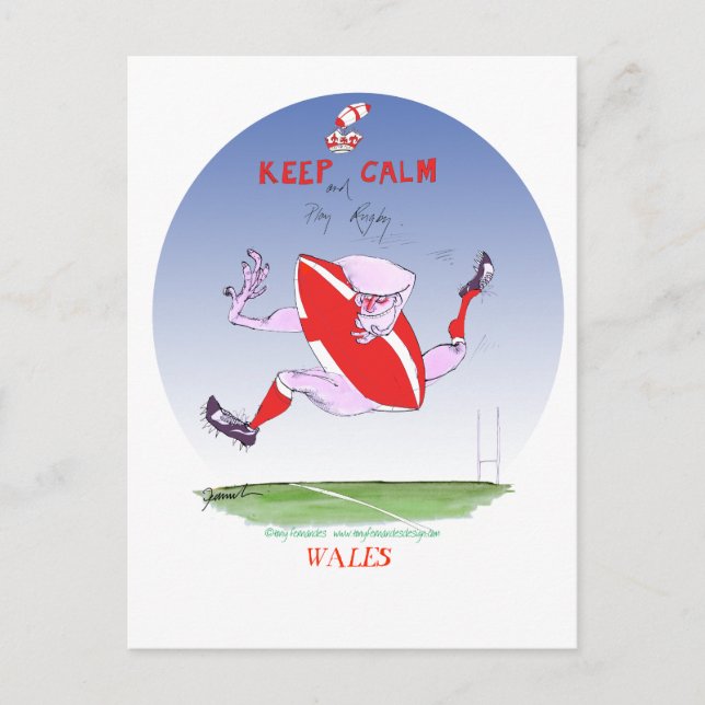 welsh rugby, tony fernandes postcard (Front)