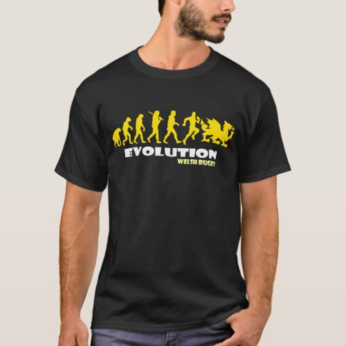 WELSH RUGBY WALES APE TO OF EVOLUTION T_Shirt