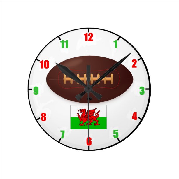 Rugby Wall Clocks Zazzle
