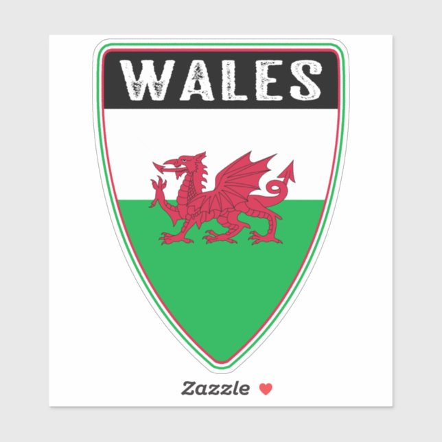 Welsh Shield Sticker (Sheet)