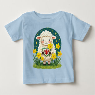 Welsh Spring Lamb Cute St Davids Day Design Baby T-Shirt