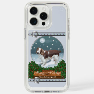 Welsh Springer Spaniel Blue Christmas Holiday iPhone 15 Pro Max Case
