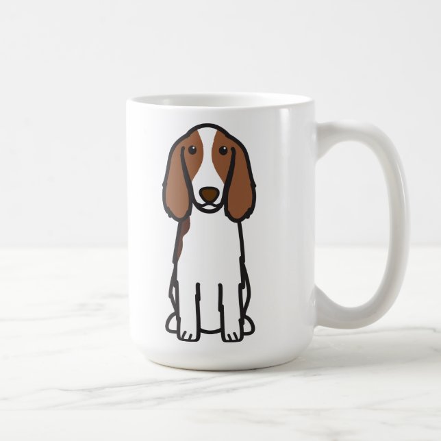 Welsh Springer Spaniel Dog Cartoon Coffee Mug (Right)