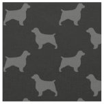 Welsh Springer Spaniel Dog Silhouettes Pattern Fabric