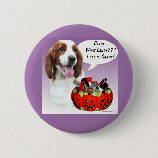 Welsh Springer Spaniel Halloween Candy Button