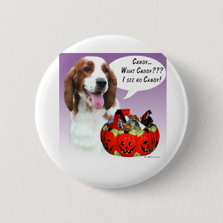 Welsh Springer Spaniel Halloween Candy Pinback Button