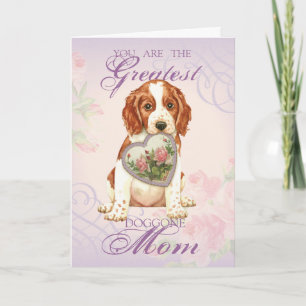 Welsh Springer Spaniel Heart Mom Card