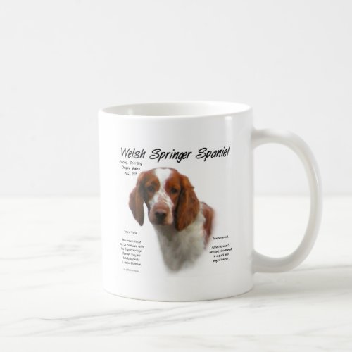Welsh Springer Spaniel History Design Coffee Mug