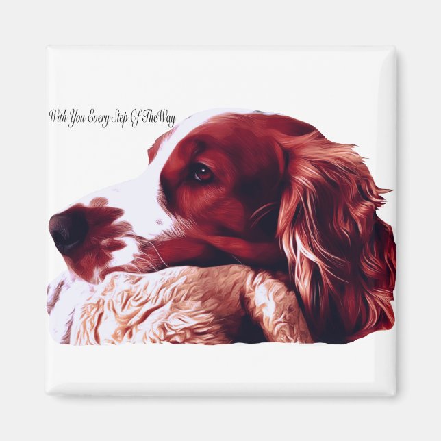 Welsh Springer Spaniel Love Magnet (Front)