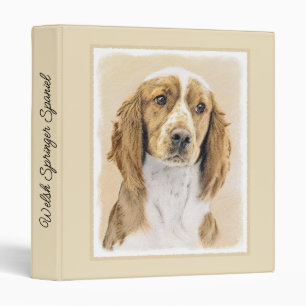 Welsh Springer Spaniel Painting - Original Dog Art 3 Ring Binder