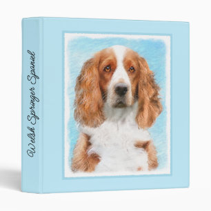 Welsh Springer Spaniel Painting - Original Dog Art 3 Ring Binder