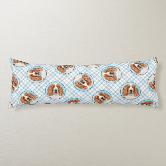 Welsh Springer Spaniel Painting Original Dog Art Body Pillow (Front)