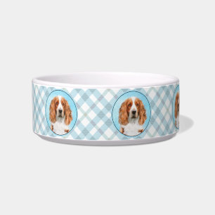 Welsh Springer Spaniel Painting - Original Dog Art Bowl