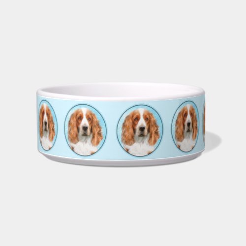 Welsh Springer Spaniel Painting _ Original Dog Art Bowl