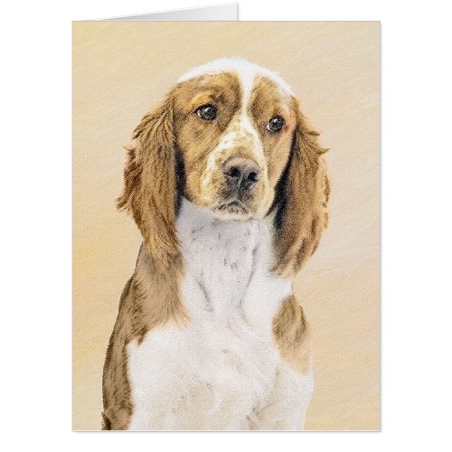 Welsh Springer Spaniel Painting _ Original Dog Art Card