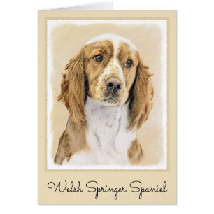 Welsh Springer Spaniel Painting - Original Dog Art Cards