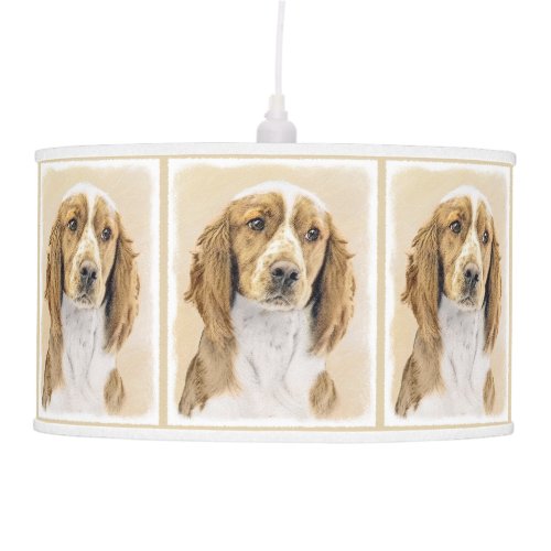 Welsh Springer Spaniel Painting _ Original Dog Art Ceiling Lamp