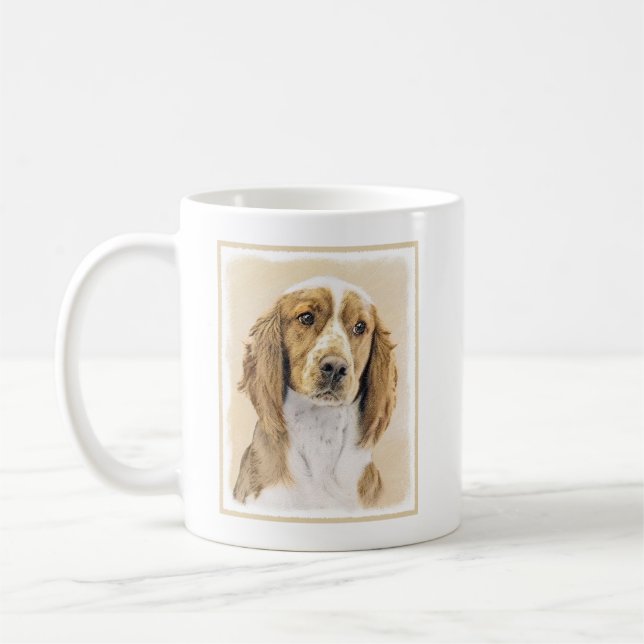 Welsh Springer Spaniel Painting - Original Dog Art Coffee Mug (Left)