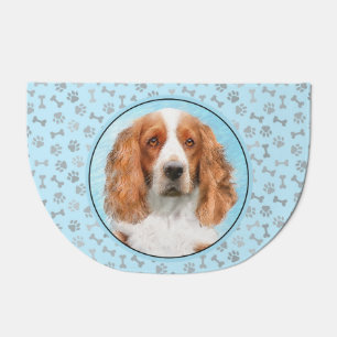 Welsh Springer Spaniel Painting - Original Dog Art Doormat