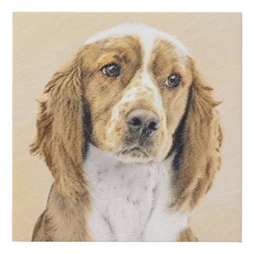 Welsh Springer Spaniel Painting _ Original Dog Art Faux Canvas Print