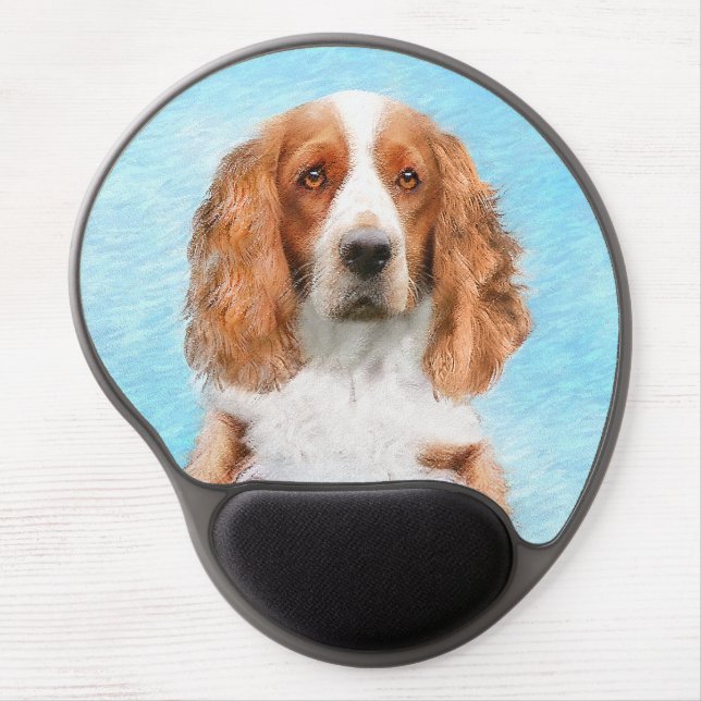 Welsh Springer Spaniel Painting - Original Dog Art Gel Mouse Pad (Front)