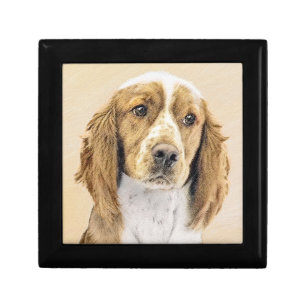 Welsh Springer Spaniel Painting - Original Dog Art Gift Box