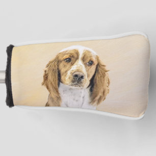 Welsh Springer Spaniel Painting - Original Dog Art Golf Head Cover