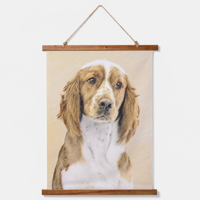 Welsh Springer Spaniel Painting - Original Dog Art Hanging Tapestry (Front)