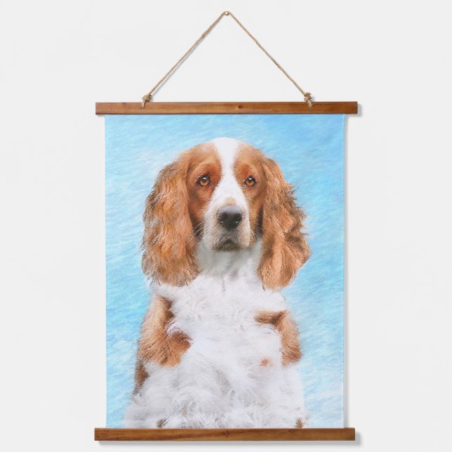 Welsh Springer Spaniel Painting - Original Dog Art Hanging Tapestry (Front)
