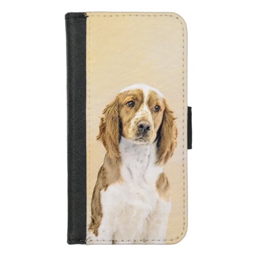 Welsh Springer Spaniel Painting _ Original Dog Art iPhone 87 Wallet Case