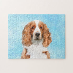 Welsh Springer Spaniel Painting - Original Dog Art Jigsaw Puzzle