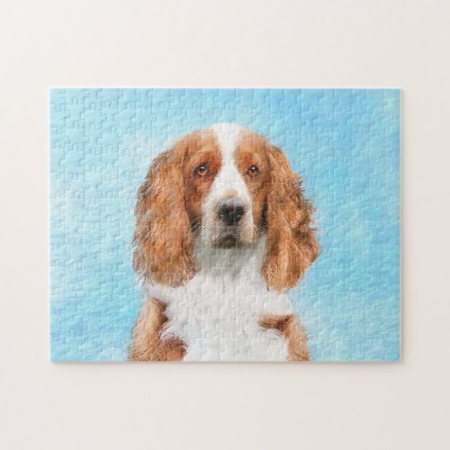 Welsh Springer Spaniel Painting _ Original Dog Art Jigsaw Puzzle