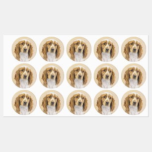 Welsh Springer Spaniel Painting - Original Dog Art Labels