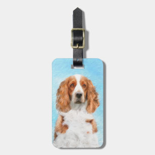 Welsh Springer Spaniel Painting - Original Dog Art Luggage Tag