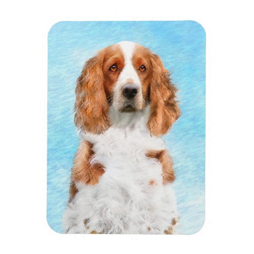 Welsh Springer Spaniel Painting _ Original Dog Art Magnet