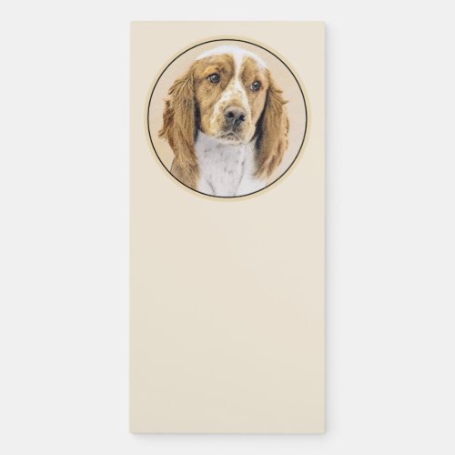 Welsh Springer Spaniel Painting _ Original Dog Art Magnetic Notepad