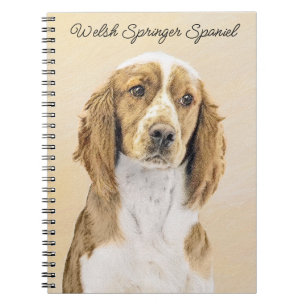 Welsh Springer Spaniel Painting - Original Dog Art Notebook