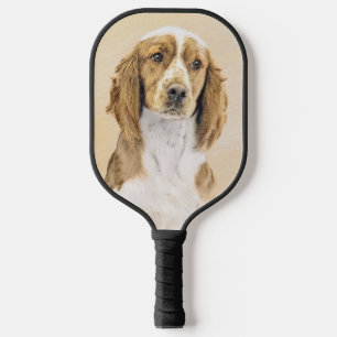 Welsh Springer Spaniel Painting - Original Dog Art Pickleball Paddle