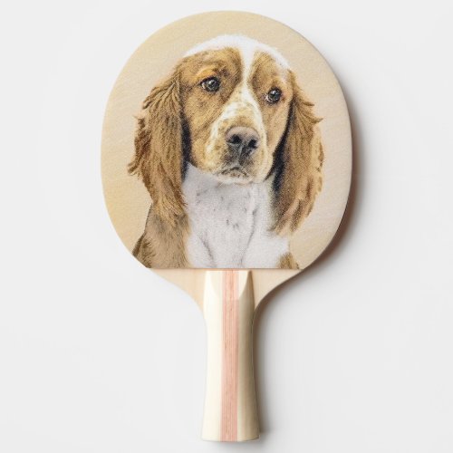 Welsh Springer Spaniel Painting _ Original Dog Art Ping Pong Paddle