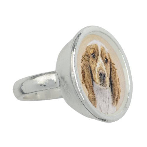 Welsh Springer Spaniel Painting _ Original Dog Art Ring