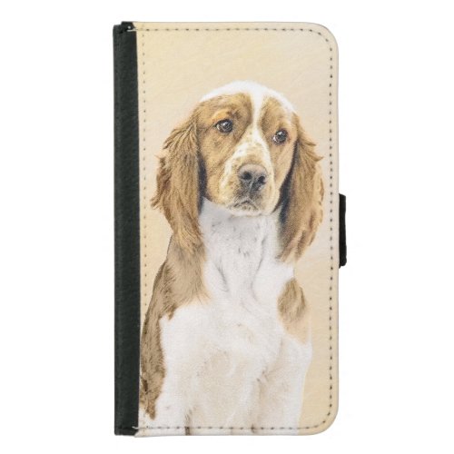 Welsh Springer Spaniel Painting _ Original Dog Art Samsung Galaxy S5 Wallet Case
