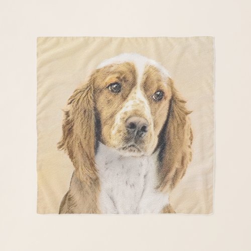 Welsh Springer Spaniel Painting _ Original Dog Art Scarf