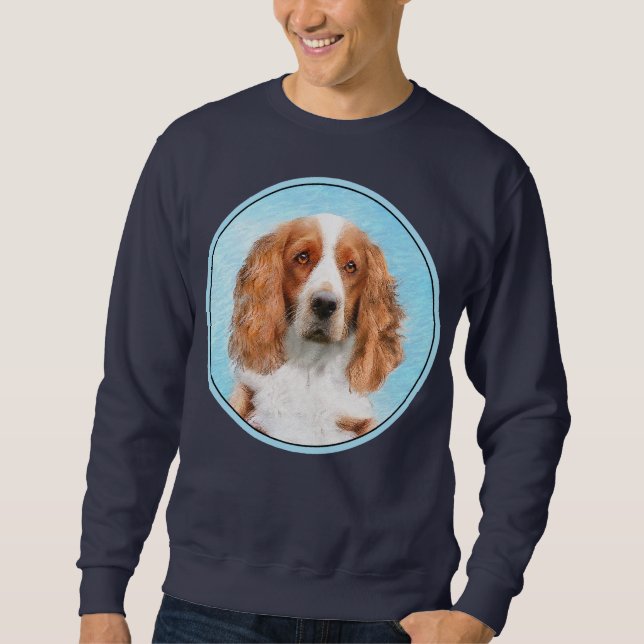 Welsh Springer Spaniel Painting - Original Dog Art Sweatshirt (Front)